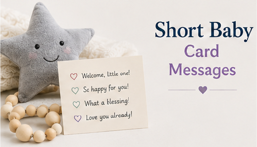 short baby card messages