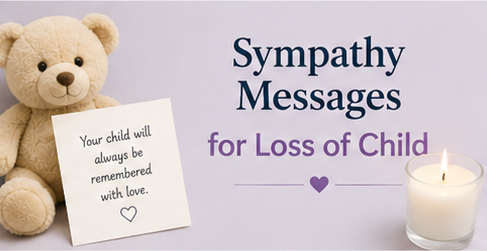 sympathy message loss of child