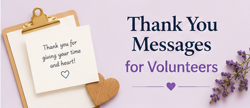 thank you volunteers